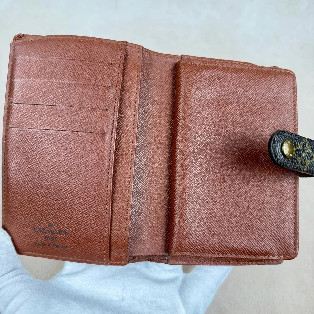 Louis Vuitton Monogram Kisslock Wallet Vintage Coin Purse